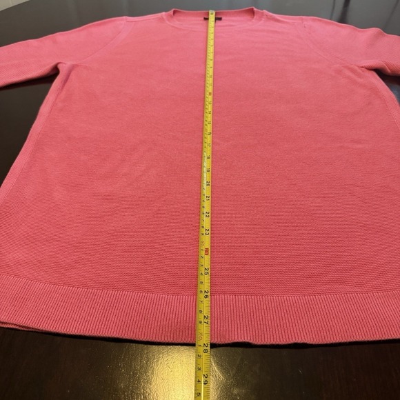 Talbots Pink Tunic Sweater Women's Sz Large Cotton Blend Side Slits 3/4 Sleeve # - Picture 10 of 12